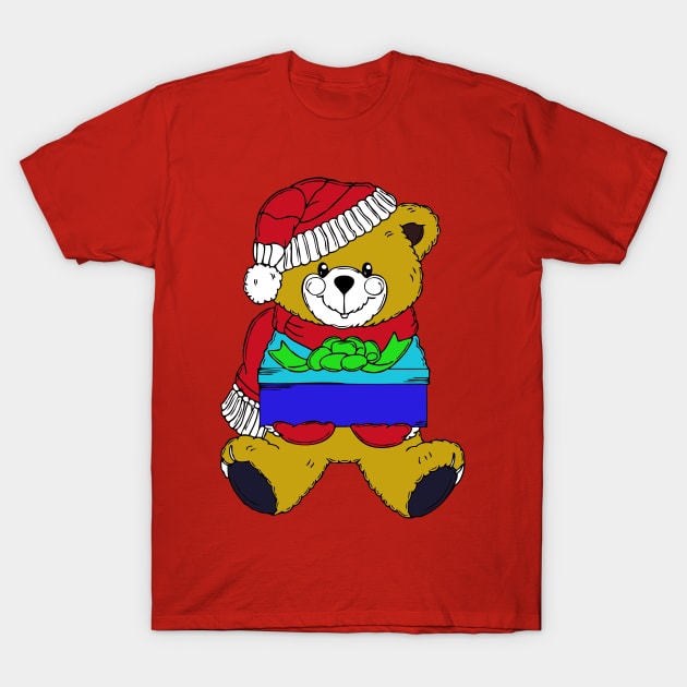 Teddy Bear Christmas T-Shirt by MikeHawkins1stTShop